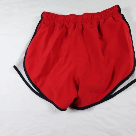 Nike Dri-Fit Red & White/Black Running Womens Shorts Small  Integrated Underwear - Picture 2 of 9